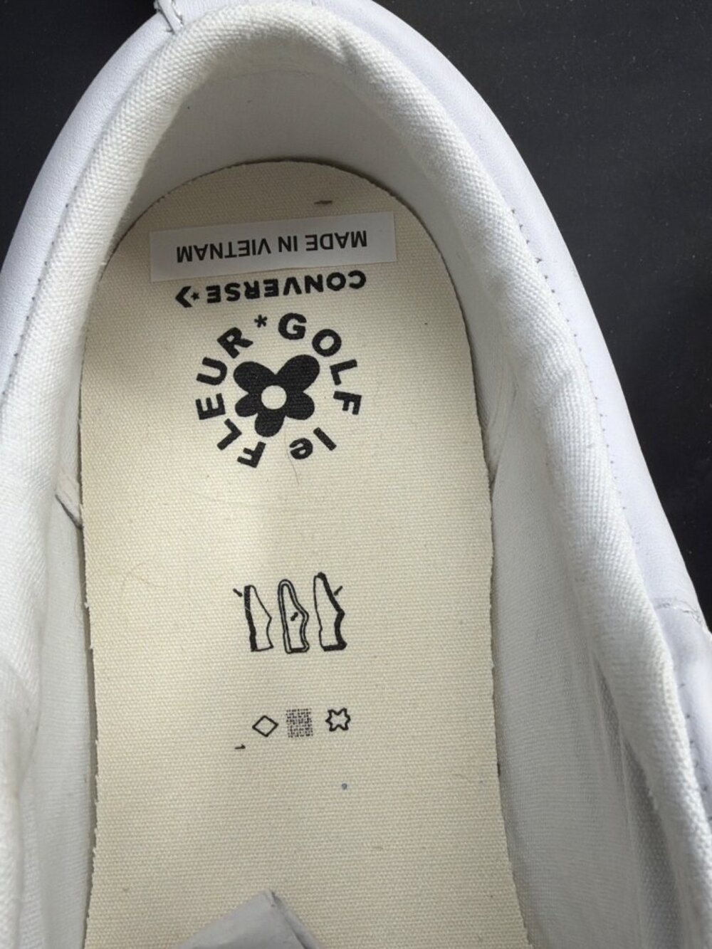 Converse x GOLF le FLEUR One Star Rainbow White Leather Shoes Mens 11 Womens 13 - Picture 6 of 11